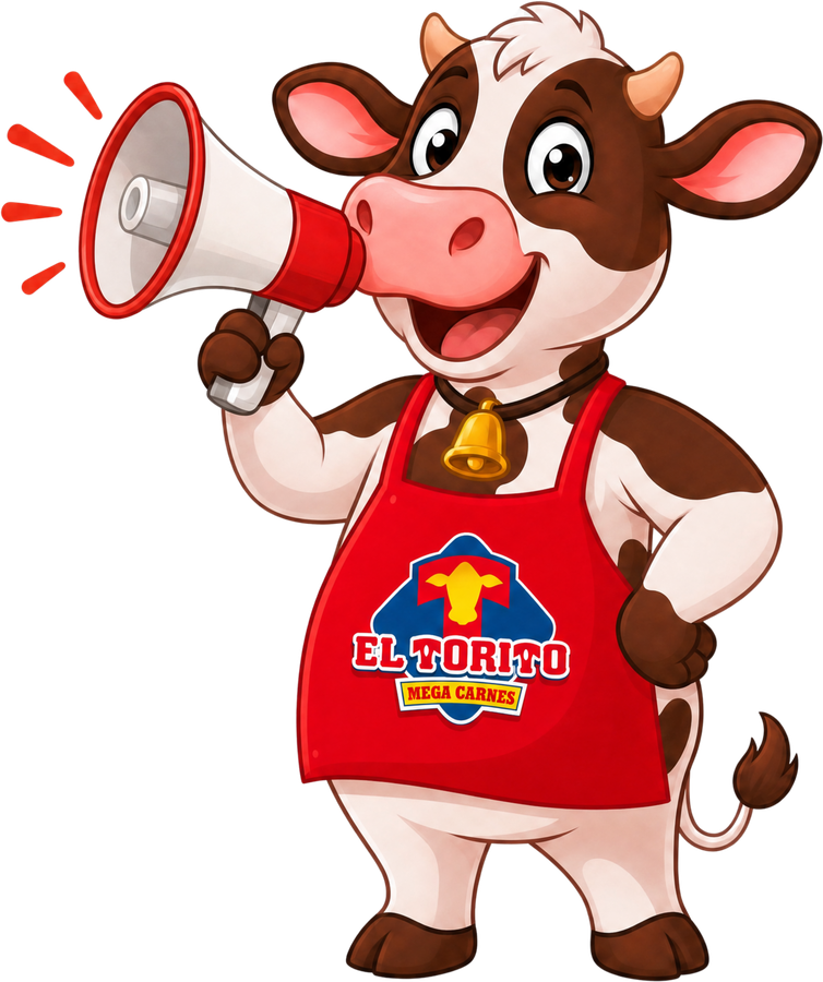 Torito anunciando las ofertas de la semana